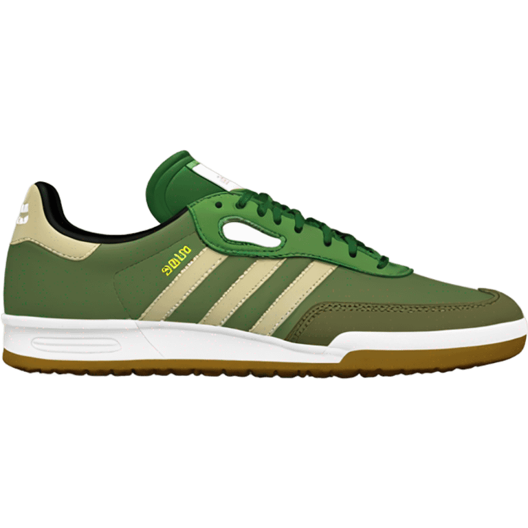 khaki green adidas samba emoji