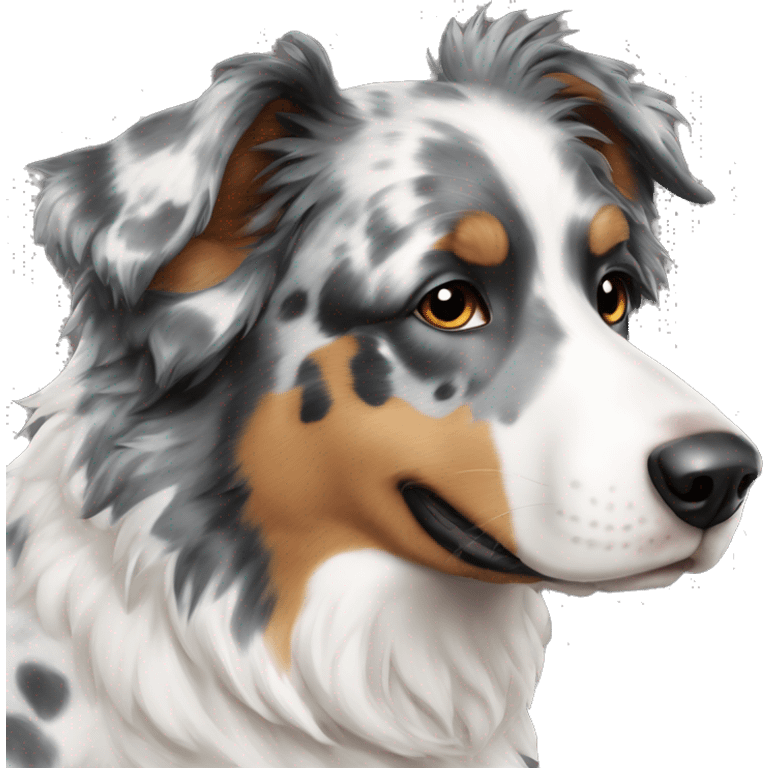 Berger australien bleu merle emoji