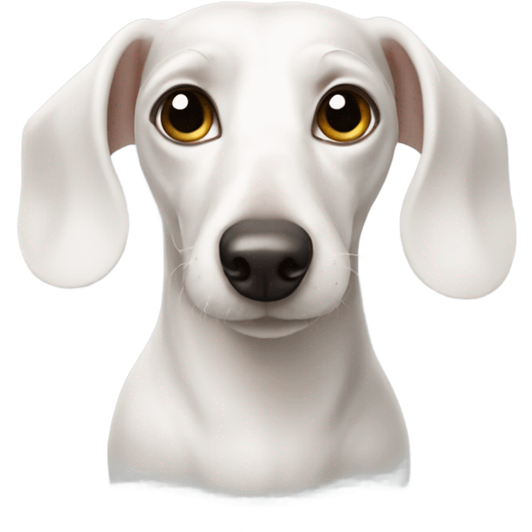 White dachshund  emoji