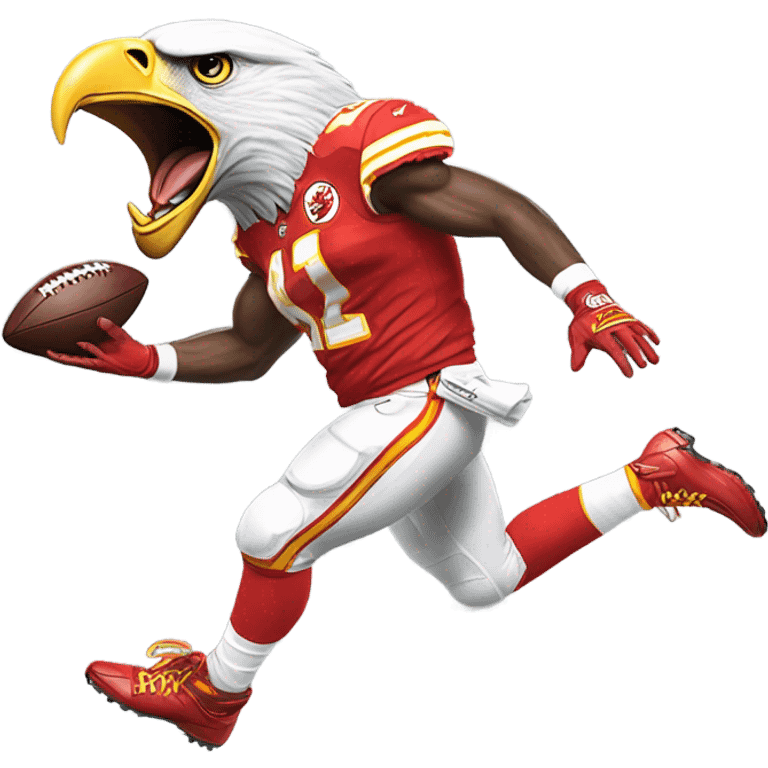 Eagle attacking nfl team Kansas City Chiefs emoji