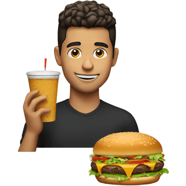 Cristiano eating BurGer emoji