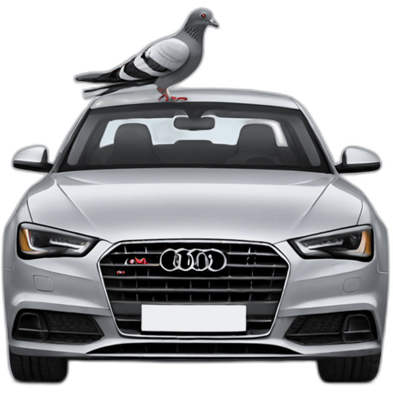 pigeon in audi car emoji