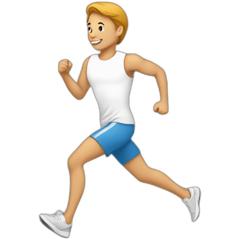 person-running-white-not black-outline emoji