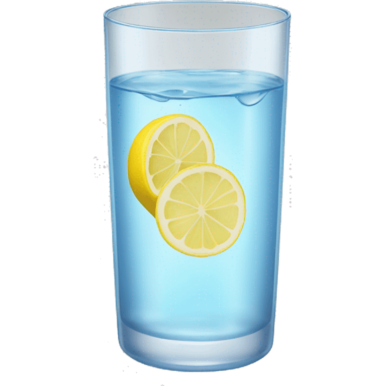 glass of water with lemon slices emoji