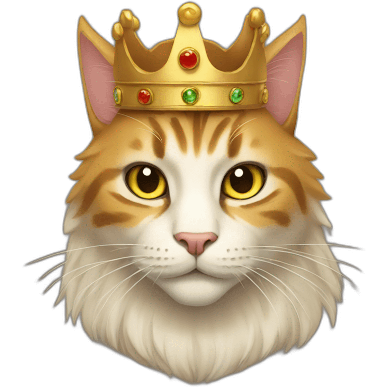 Cat king emoji