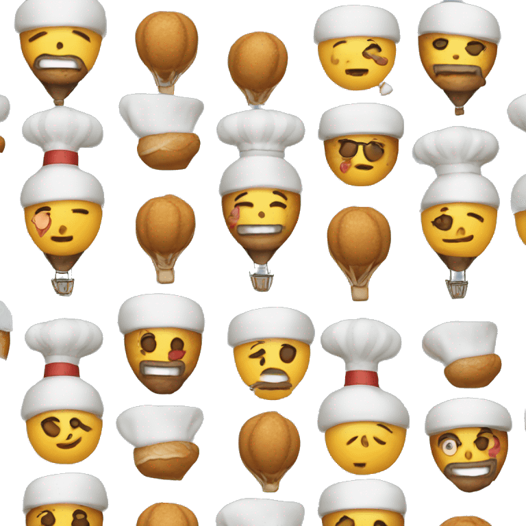 Montgolfières whit cooking  emoji