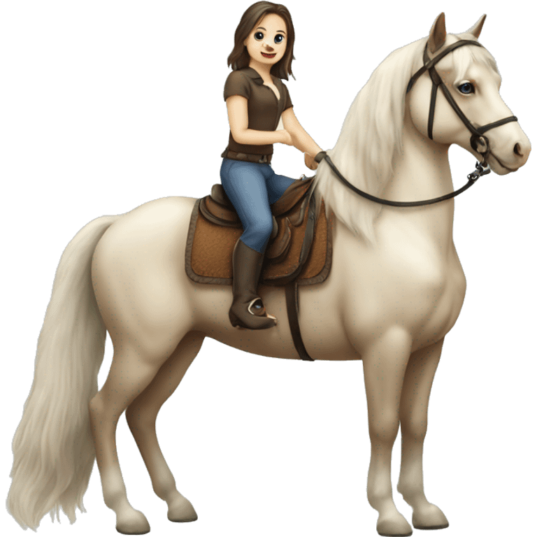 ragdoll cat on horse emoji