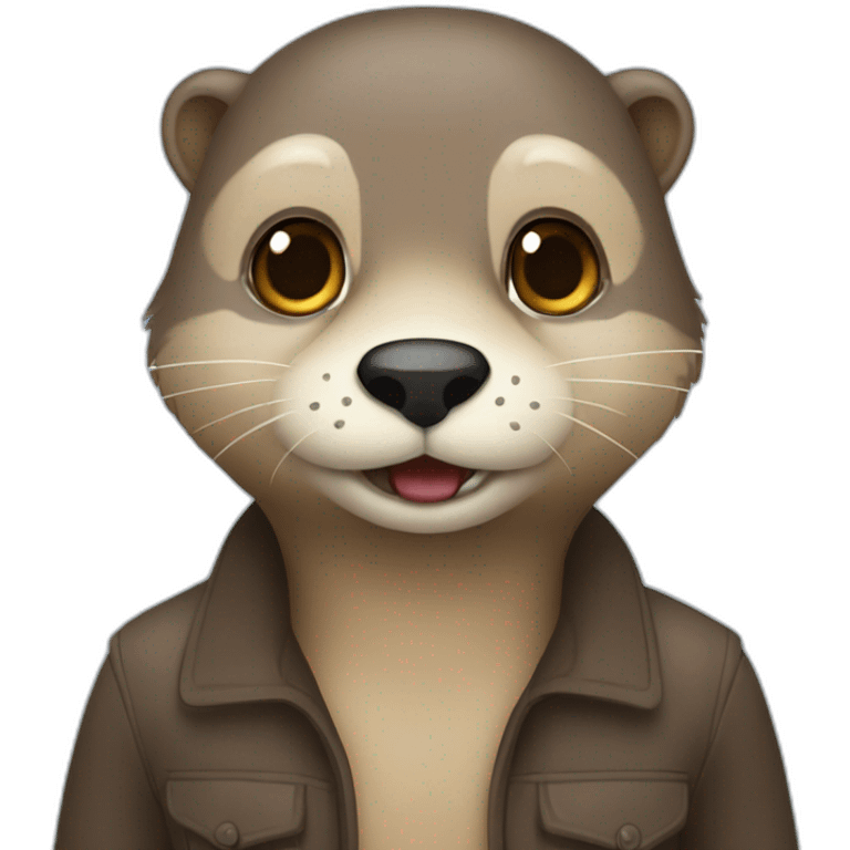 Loutre sur un homme emoji