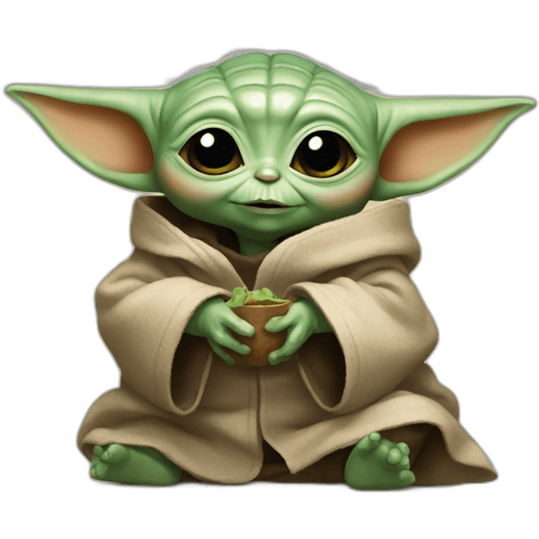 Baby Yoda with pl emoji