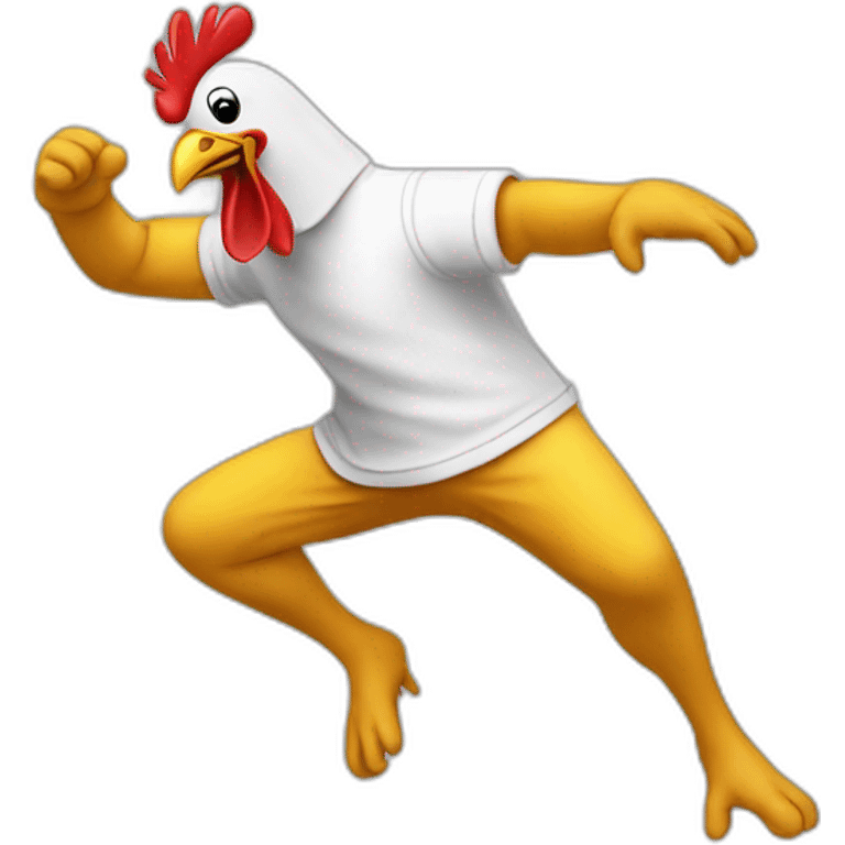 Chicken roasted dancing with t shirt pb emoji