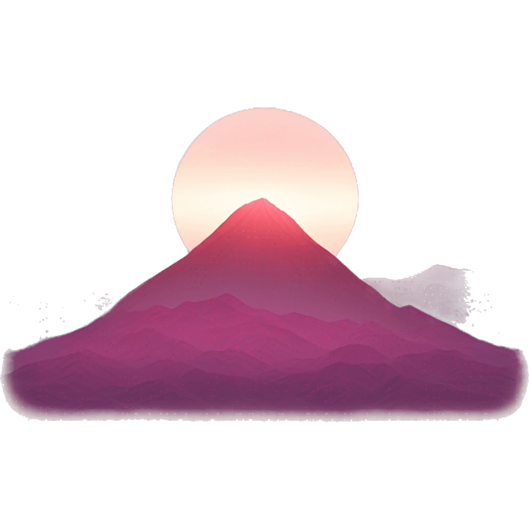 Pink rising sun emoji