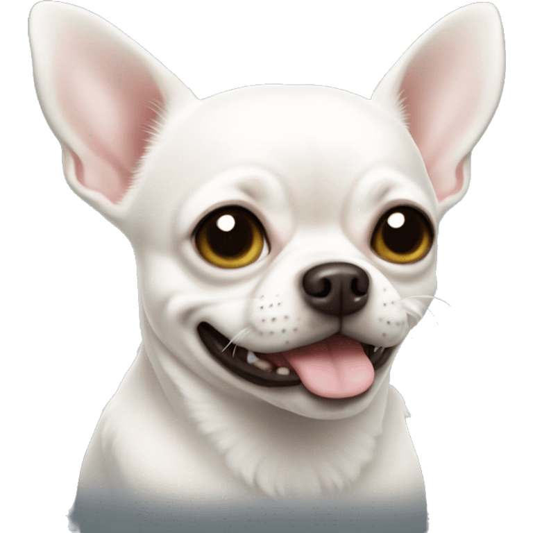 Fat white chihuahua emoji