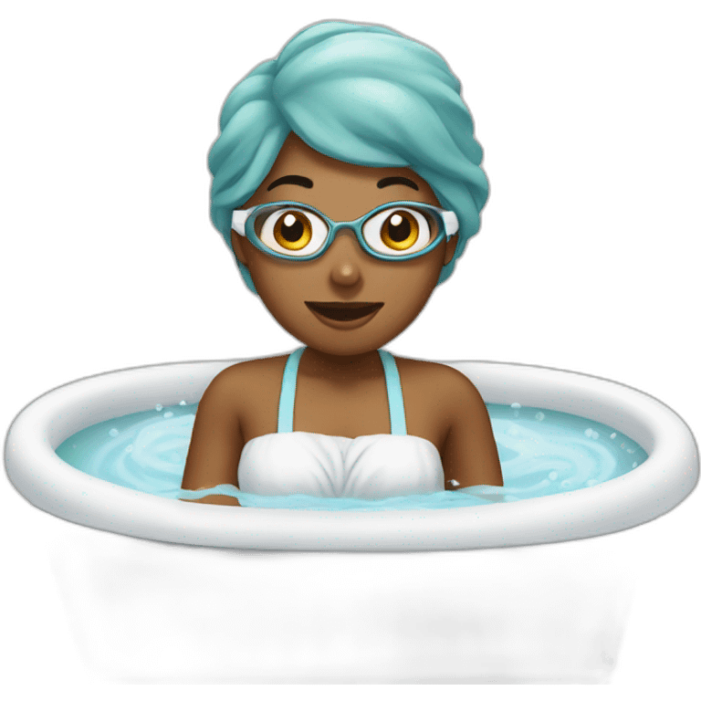 woman doctor doing bath emoji