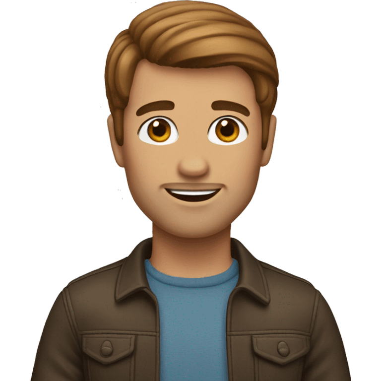 Memoji of brown hair man emoji