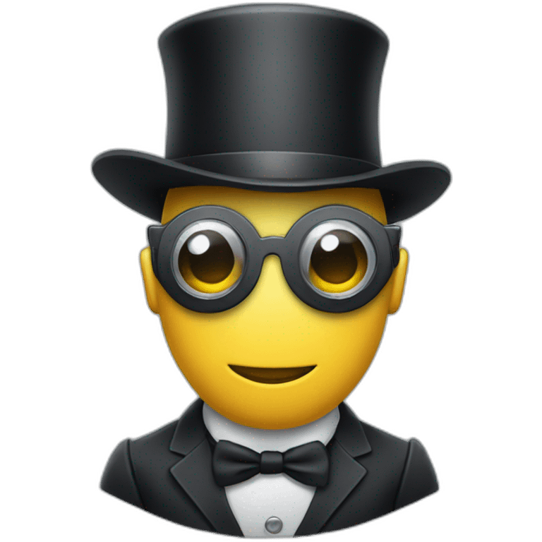 robot wearing a  bowler hat emoji