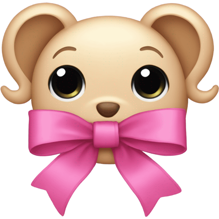 A cute pink bow emoji