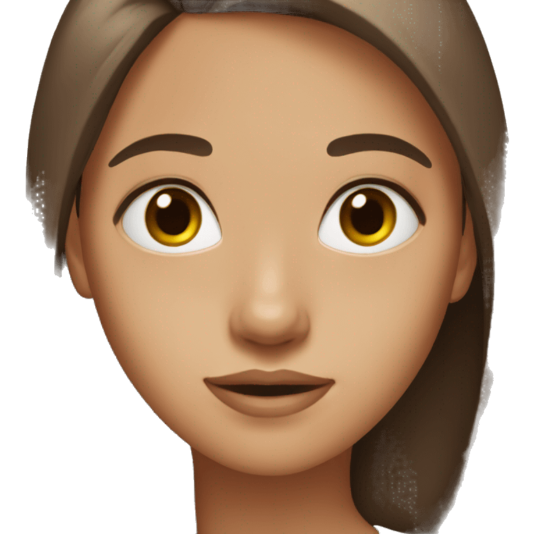 Girl with straight brown hair emoji