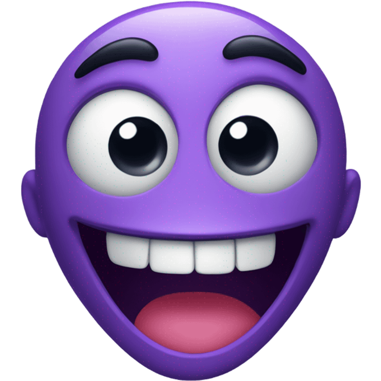  Purple creepy face happy emoji