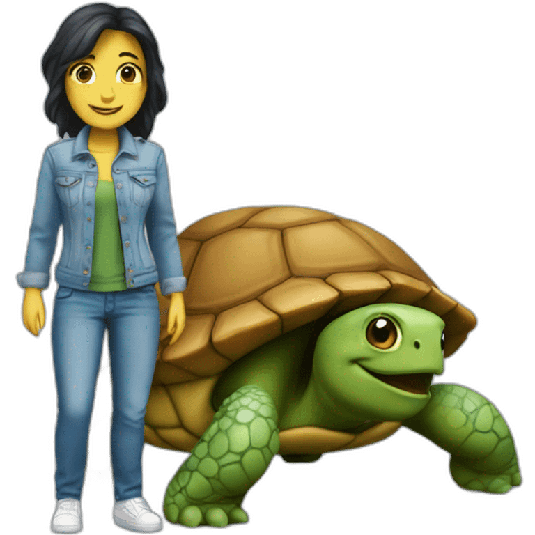 Un jean sur une tortue emoji