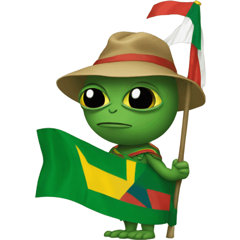 pepe holding lithuania flag emoji