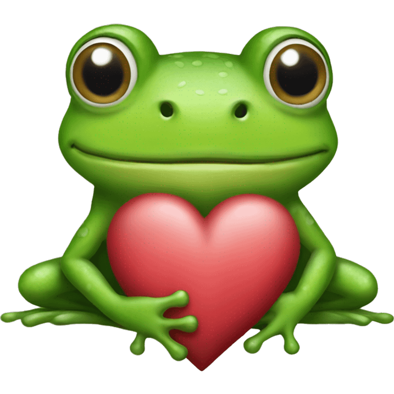 Frog with a heart emoji