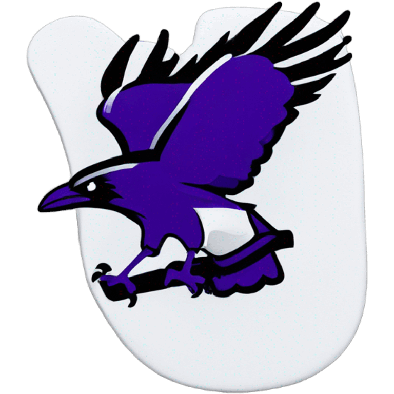 Ravens logo with a foam finger  emoji