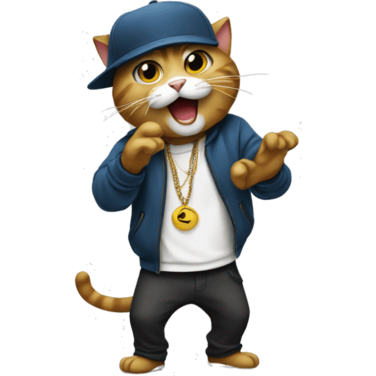 cat rapping emoji