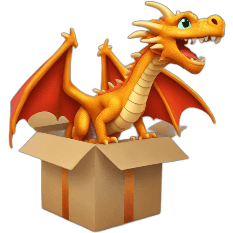 dragon from gift box emoji