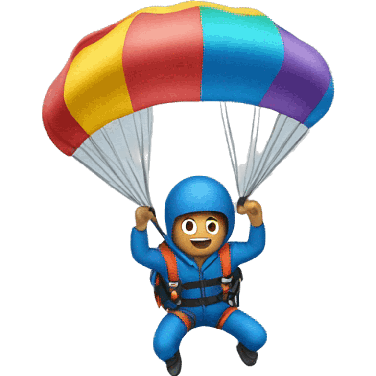 A man parachuting  emoji