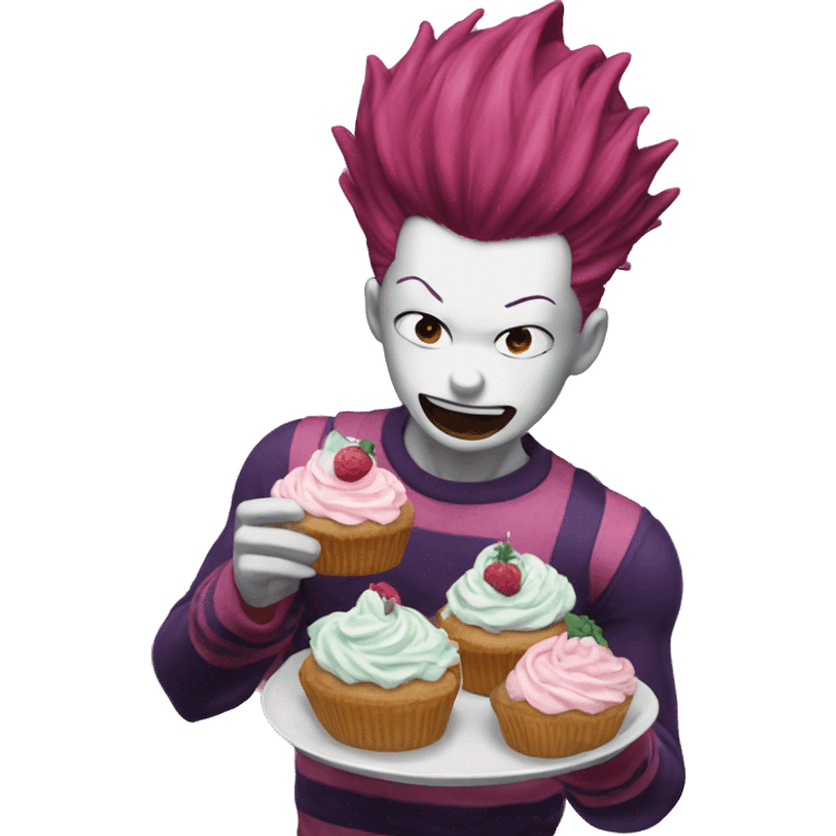 hisoka eating cupcakes  emoji