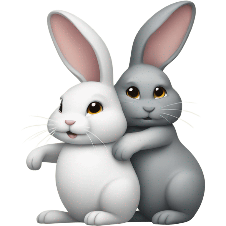 Rabbits on top of each other  emoji