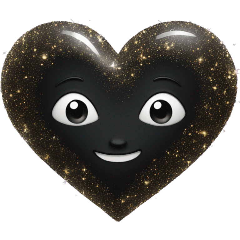 Black heart with sparkles  emoji