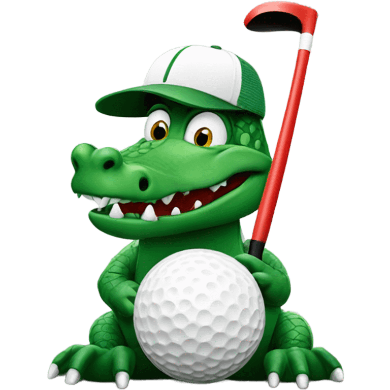 Alligator golf  emoji