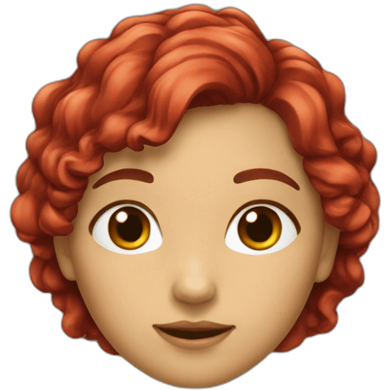 Fille-cheveux-chatanis-rouges- emoji