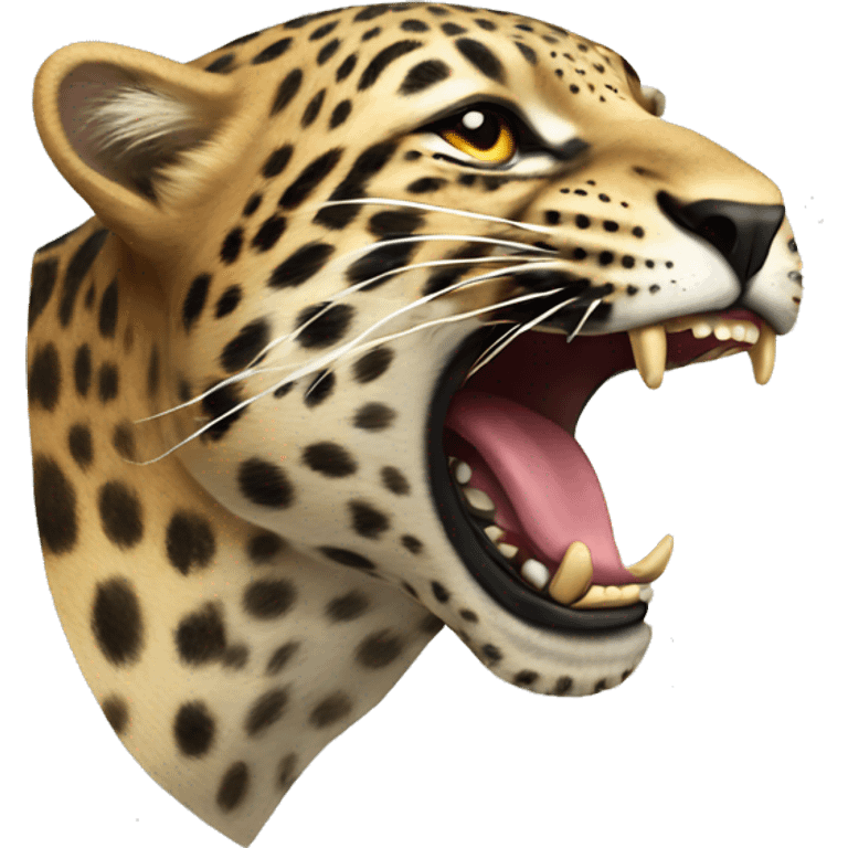 Leopard Roaring emoji