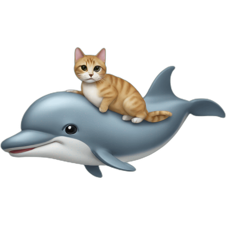 Cat on a dolphin emoji