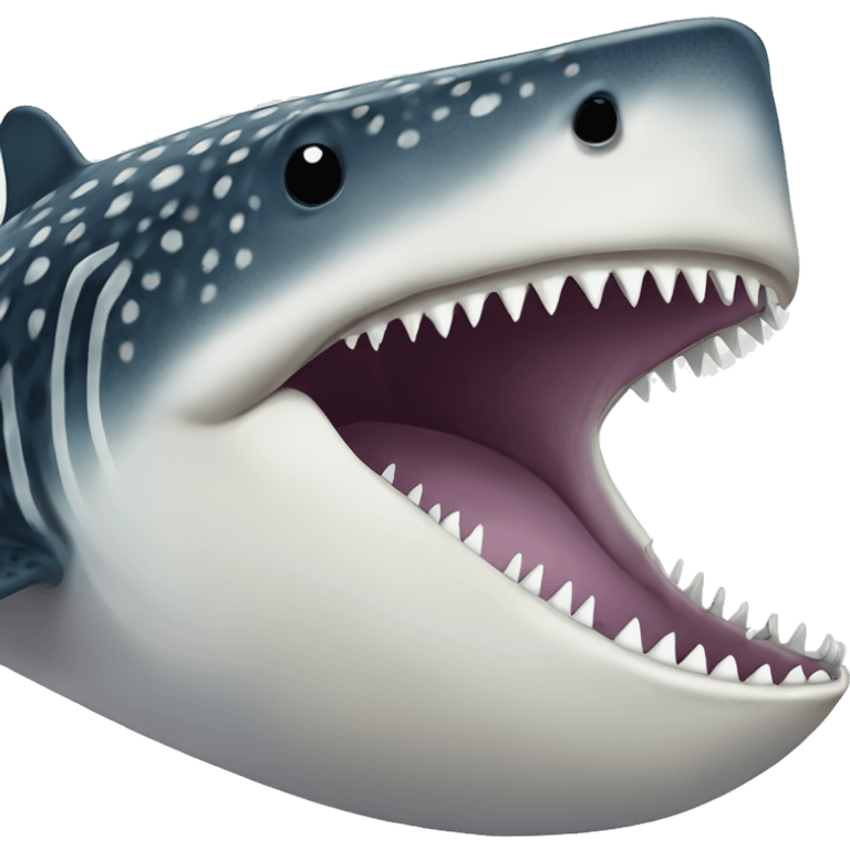 Whale shark with no teeth emoji