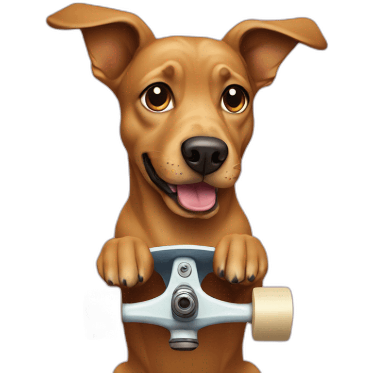 dog skateboard emoji