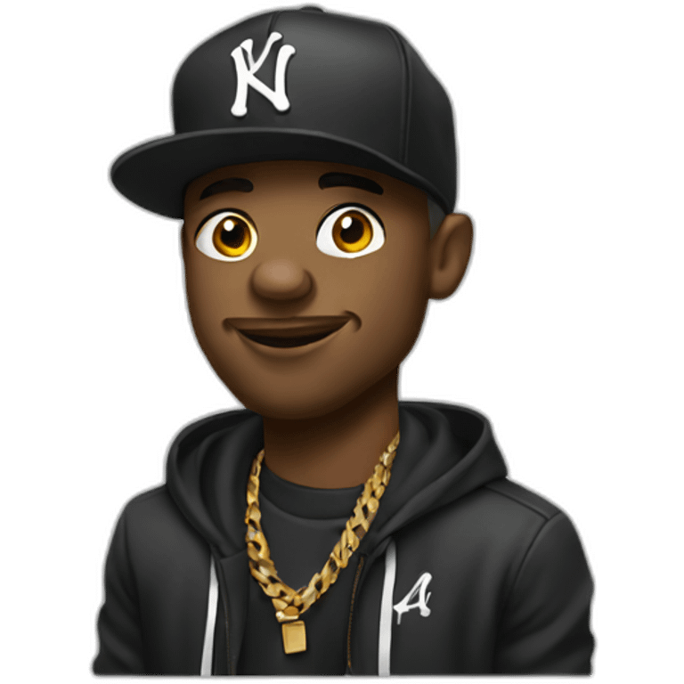 Hip hop star emoji