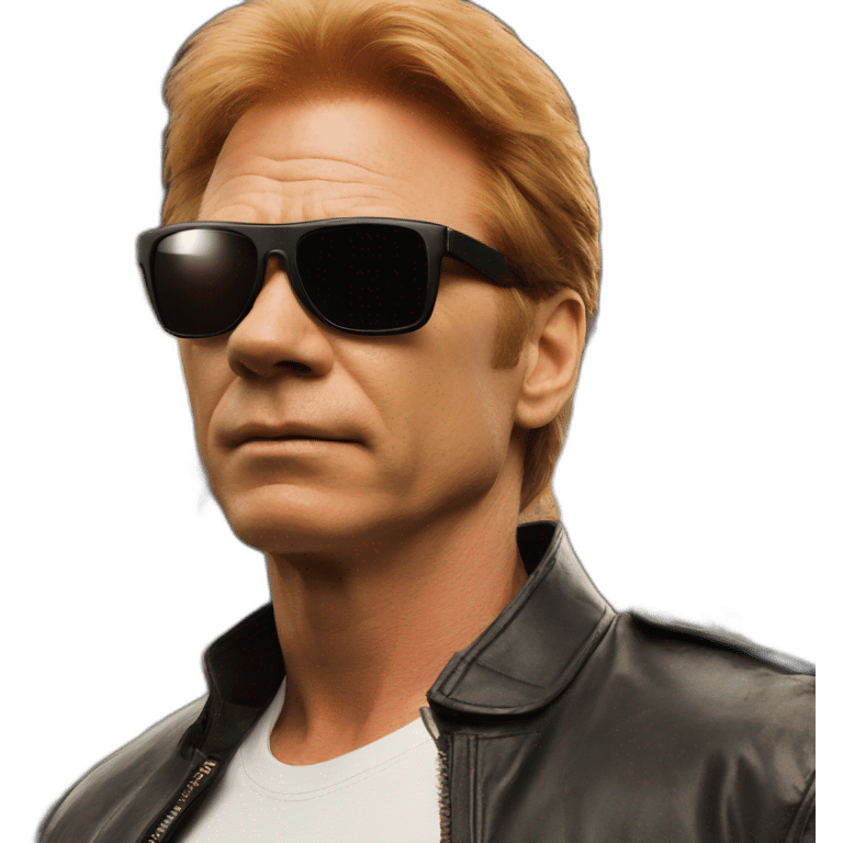 david caruso sunglasses in front of an explosion emoji