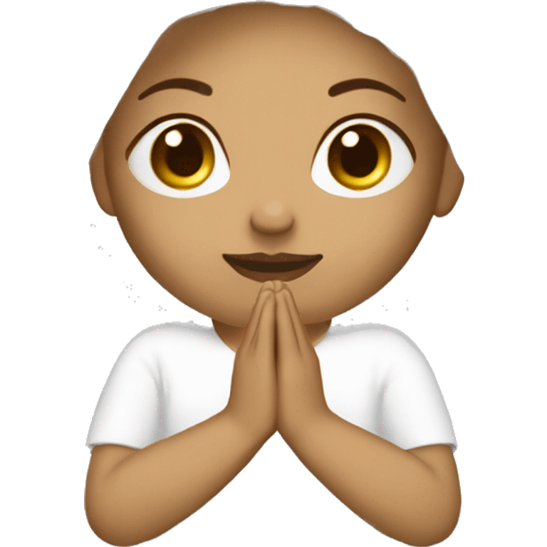 Light skin girl praying with white veil  emoji