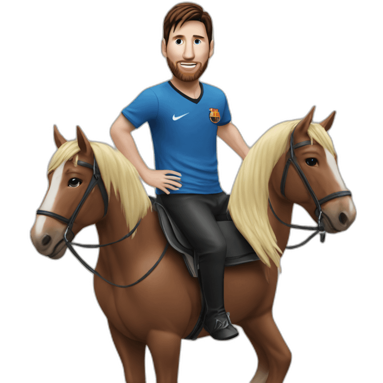 Messi on a horse  emoji