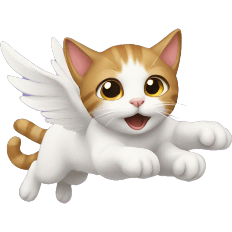 A cat flying  emoji