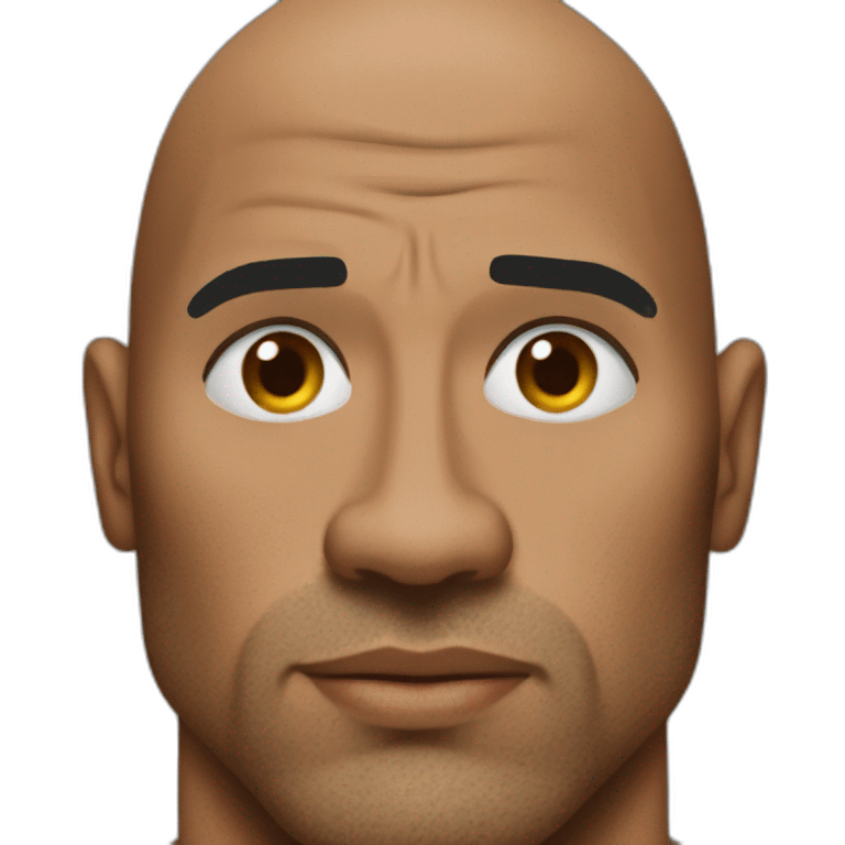 The rock giving the peoples eyebrow emoji