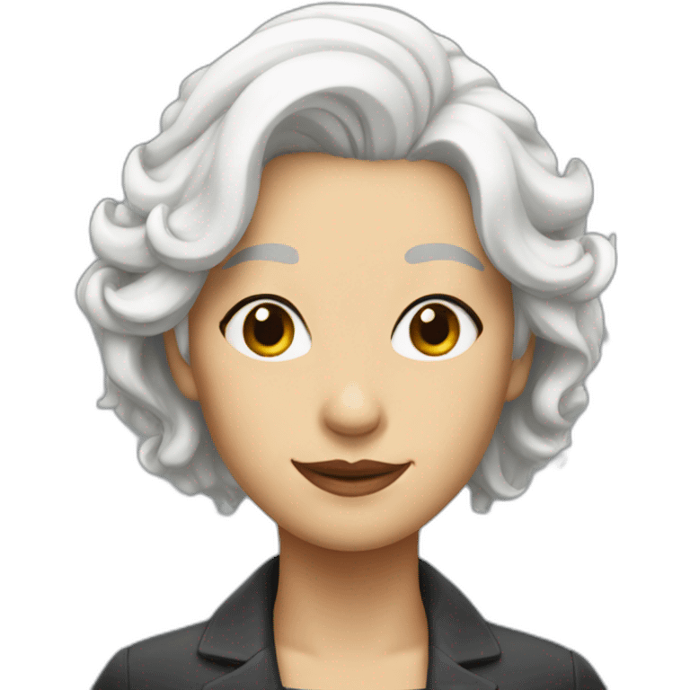 A lady with white hair emoji