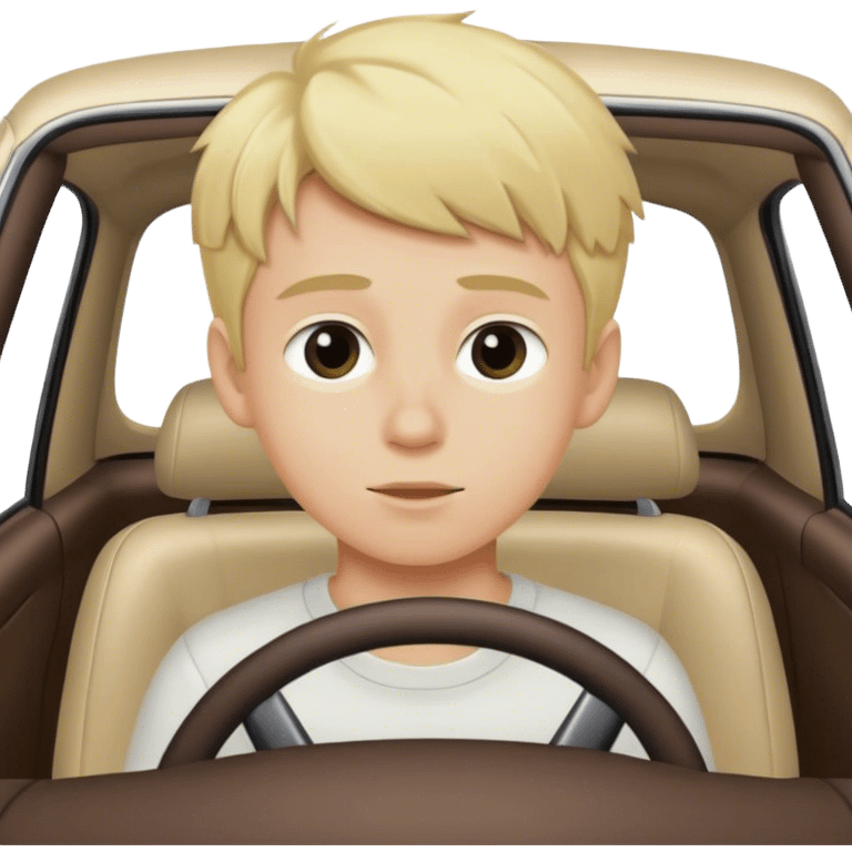 blonde boy in car meme emoji