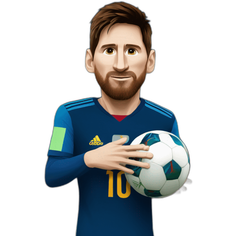 Lionel Messi levantando la world cup emoji