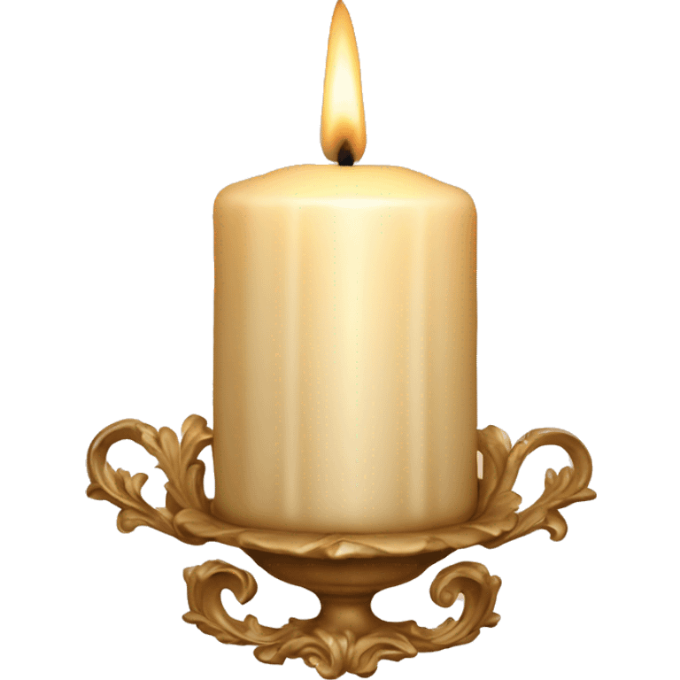 Vintage rococo candle emoji