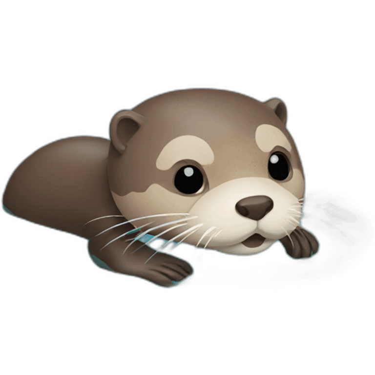 otter swimming emoji