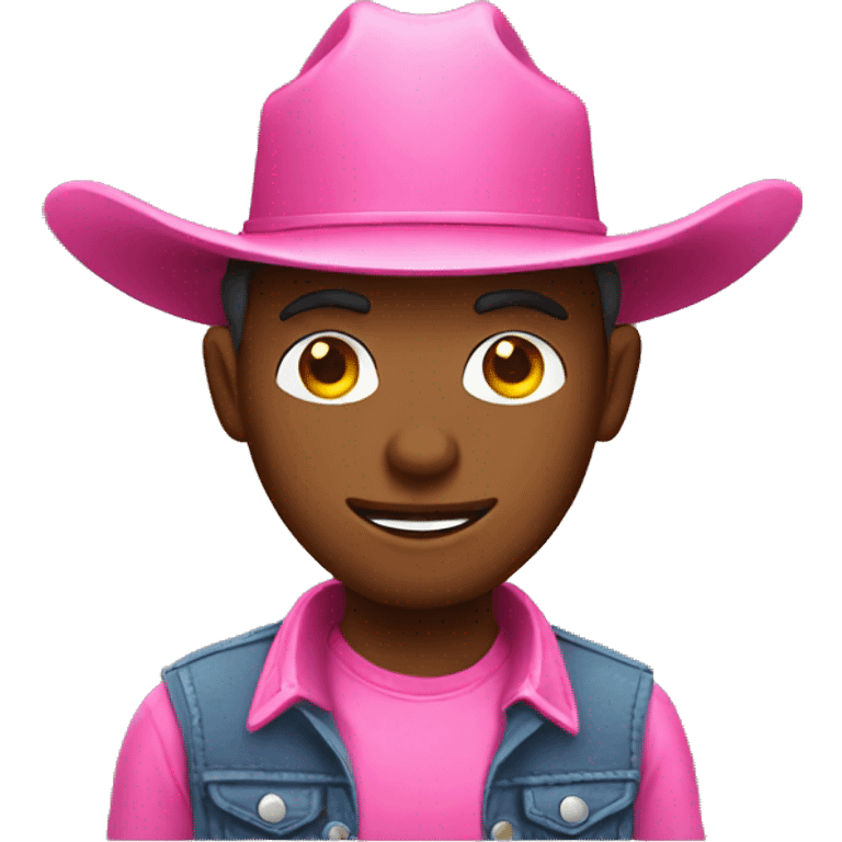 cowboy with pink hat emoji